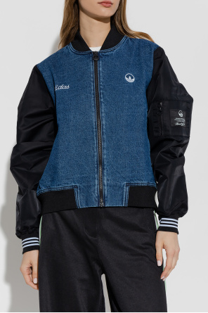 Adidas blue bomber jacket best sale